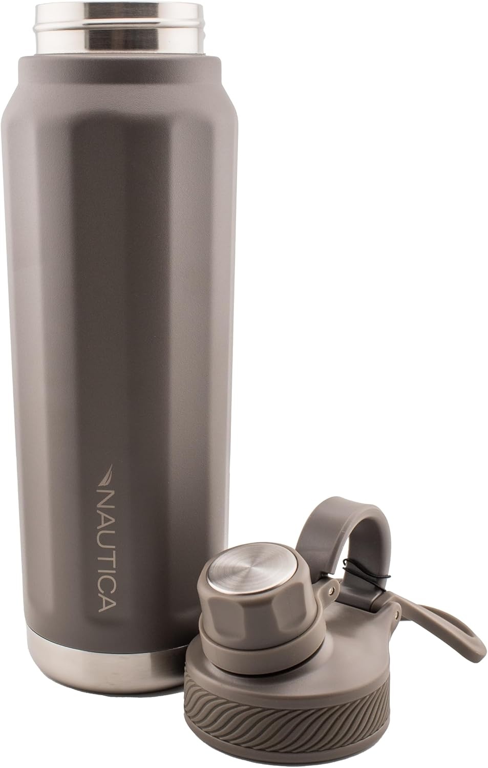 image:imageNautica 25 oz hydration flask DoubleWall Vacuum Insulated bottle Leak Proof amp BPA Free MED GREYMED GREY