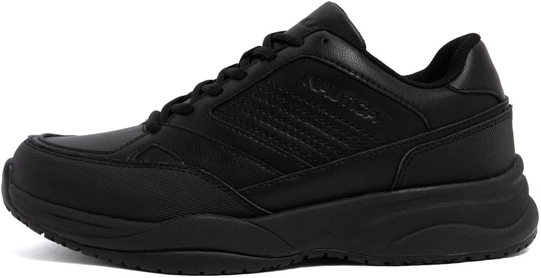 image:imageNautica Black Non Slip Slip OnLaceUp Work Shoes Safety Water Resistant Chef Kitchen Trabajo Zapatos Restaurant or Food Service Sneakers Comfortable and Lightweight for Men and WomenNileblack