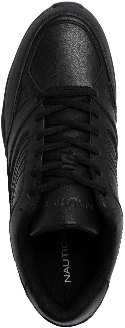 image:imageNautica Black Non Slip Slip OnLaceUp Work Shoes Safety Water Resistant Chef Kitchen Trabajo Zapatos Restaurant or Food Service Sneakers Comfortable and Lightweight for Men and WomenNileblack