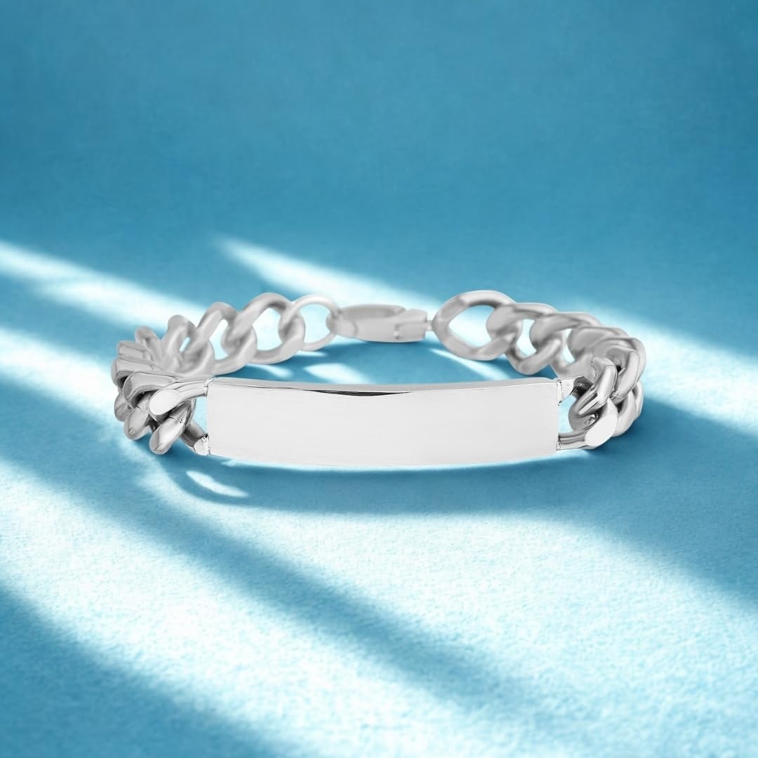 image:imageNautica Curb Chain ID Bracelet for Men Stainless Steel 8 Inches