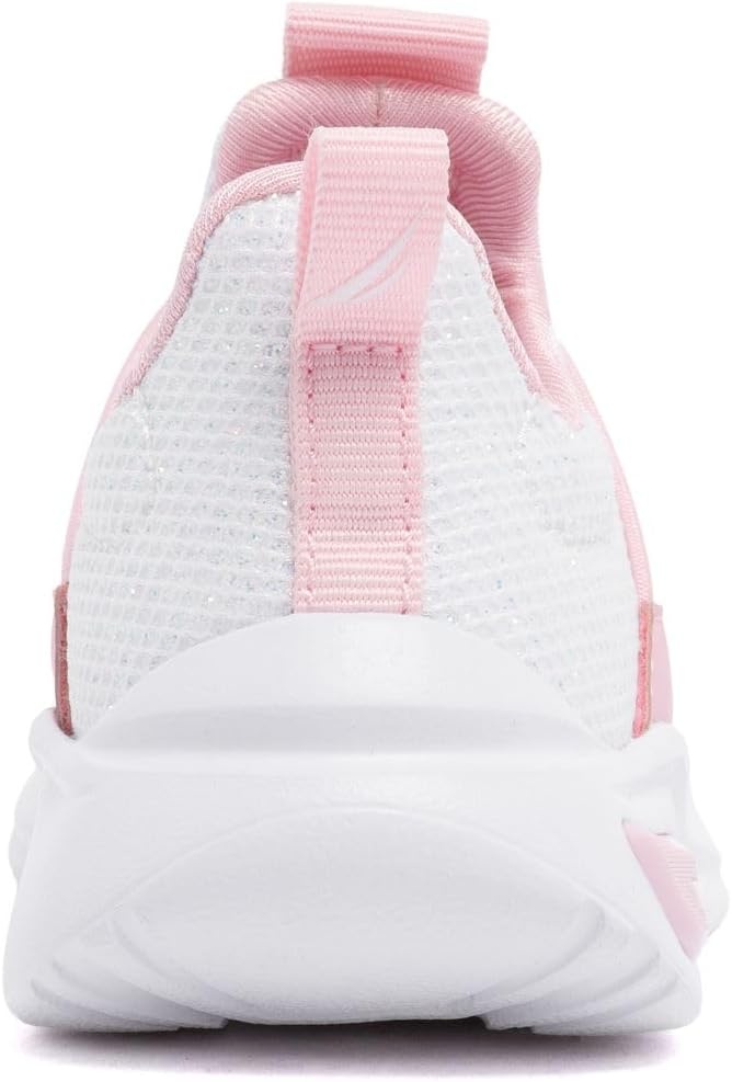 image:imageNautica Girls Athletic SlipOn Sneakers Comfortable Bungee Running Shoes Stylish Tennis Footwear for Active Kids Big Kid Little Kid ToddlerBlue Pinkswimm