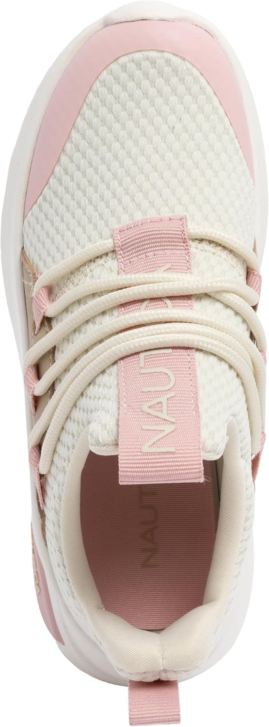 image:imageNautica Girls Athletic SlipOn Sneakers Comfortable Bungee Running Shoes Stylish Tennis Footwear for Active Kids Big Kid Little Kid ToddlerBone Tan Pink