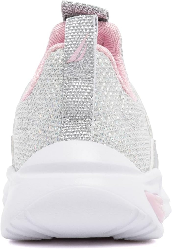 image:imageNautica Girls Athletic SlipOn Sneakers Comfortable Bungee Running Shoes Stylish Tennis Footwear for Active Kids Big Kid Little Kid ToddlerGrey Silver Pink