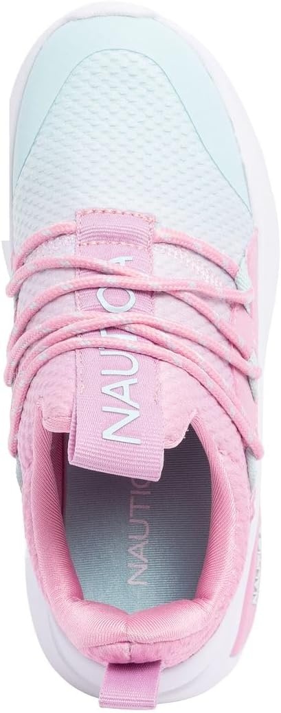 image:imageNautica Girls Athletic SlipOn Sneakers Comfortable Bungee Running Shoes Stylish Tennis Footwear for Active Kids Big Kid Little Kid ToddlerPink Purple Blue