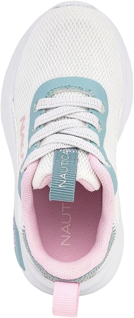 image:imageNautica Girls Athletic SlipOn Sneakers Comfortable Bungee Running Shoes Stylish Tennis Footwear for Active Kids Big Kid Little Kid ToddlerWhite Blue Pink