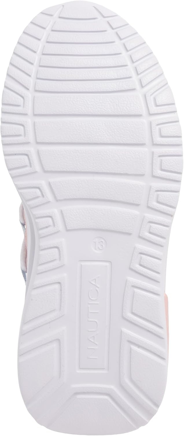 image:imageNautica Girls Athletic SlipOn Sneakers Comfortable Bungee Running Shoes Stylish Tennis Footwear for Active Kids Big Kid Little Kid ToddlerWhite Pink Lilac