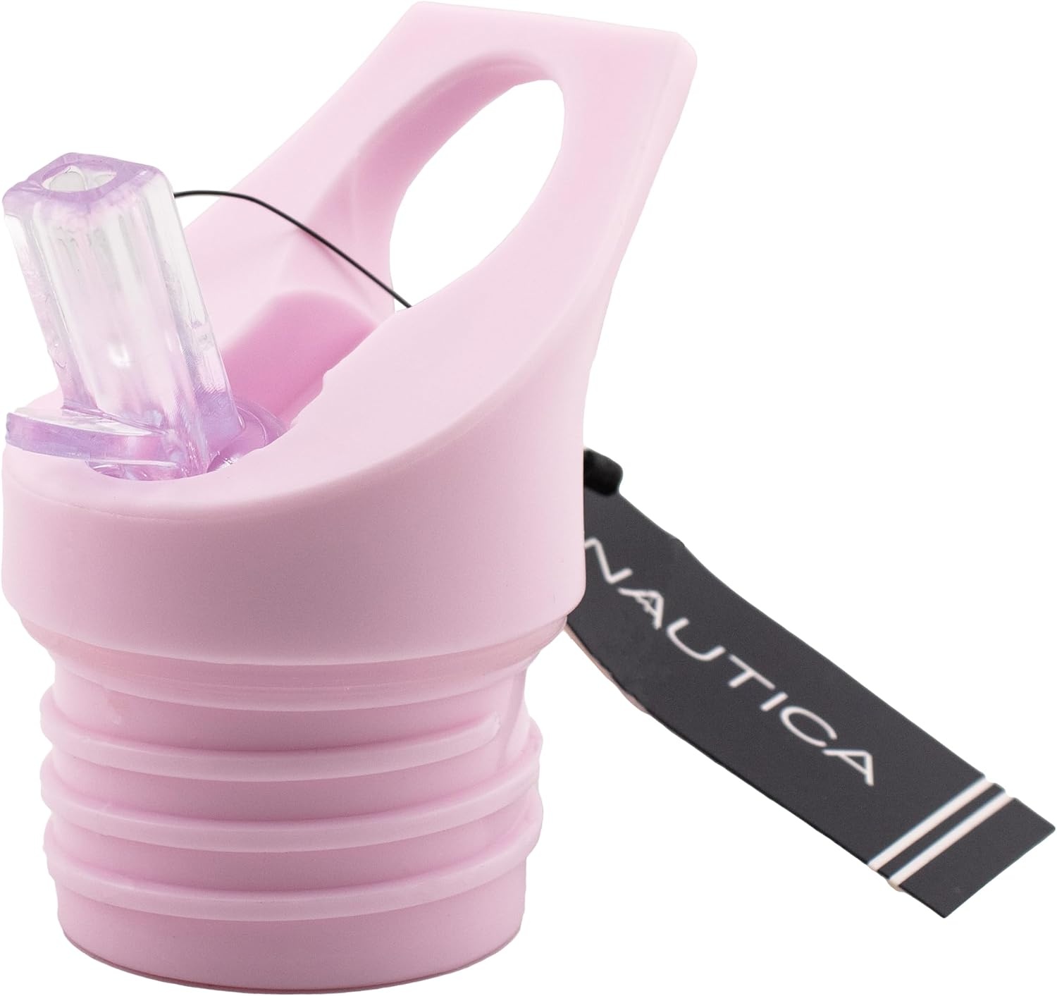 image:imageNautica Insulated 21oz Sleek Stainless Steel Water Bottle with Flip Lid Straw Leakproof BPAFree Wide Mouth Keeps Drinks Hot or Cold Sports Bottle Ideal for Gym Hiking and Travel BLACKPASTEL PINK