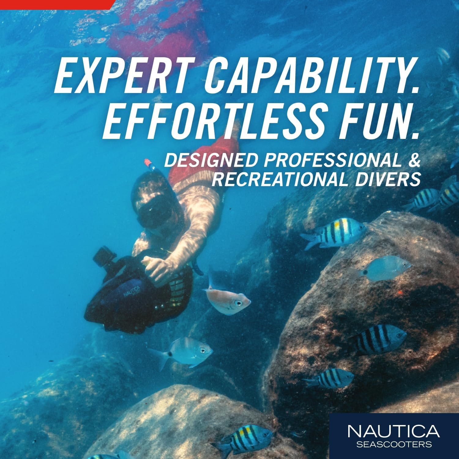 image:imageNautica J Class Underwater seascooter Foldable and Travel Ready for Diving Snorkeling and CruisingNavy