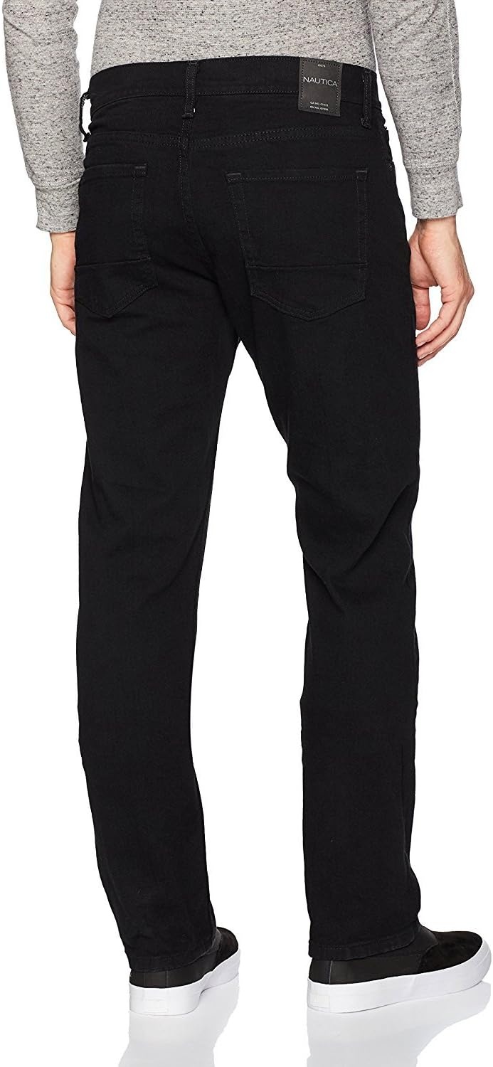 image:imageNautica Jeans Mens Straight Light Cross Hatch JeanBlack Ink