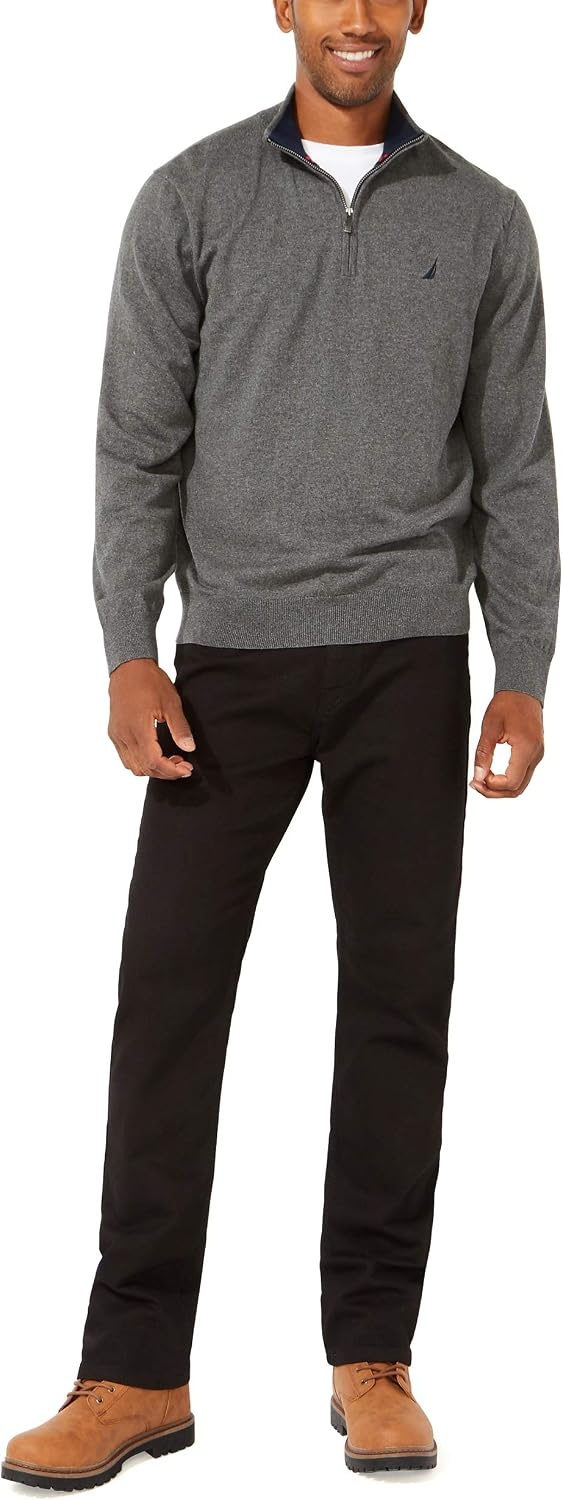 image:imageNautica Jeans Mens Straight Light Cross Hatch JeanBlack Ink Wash