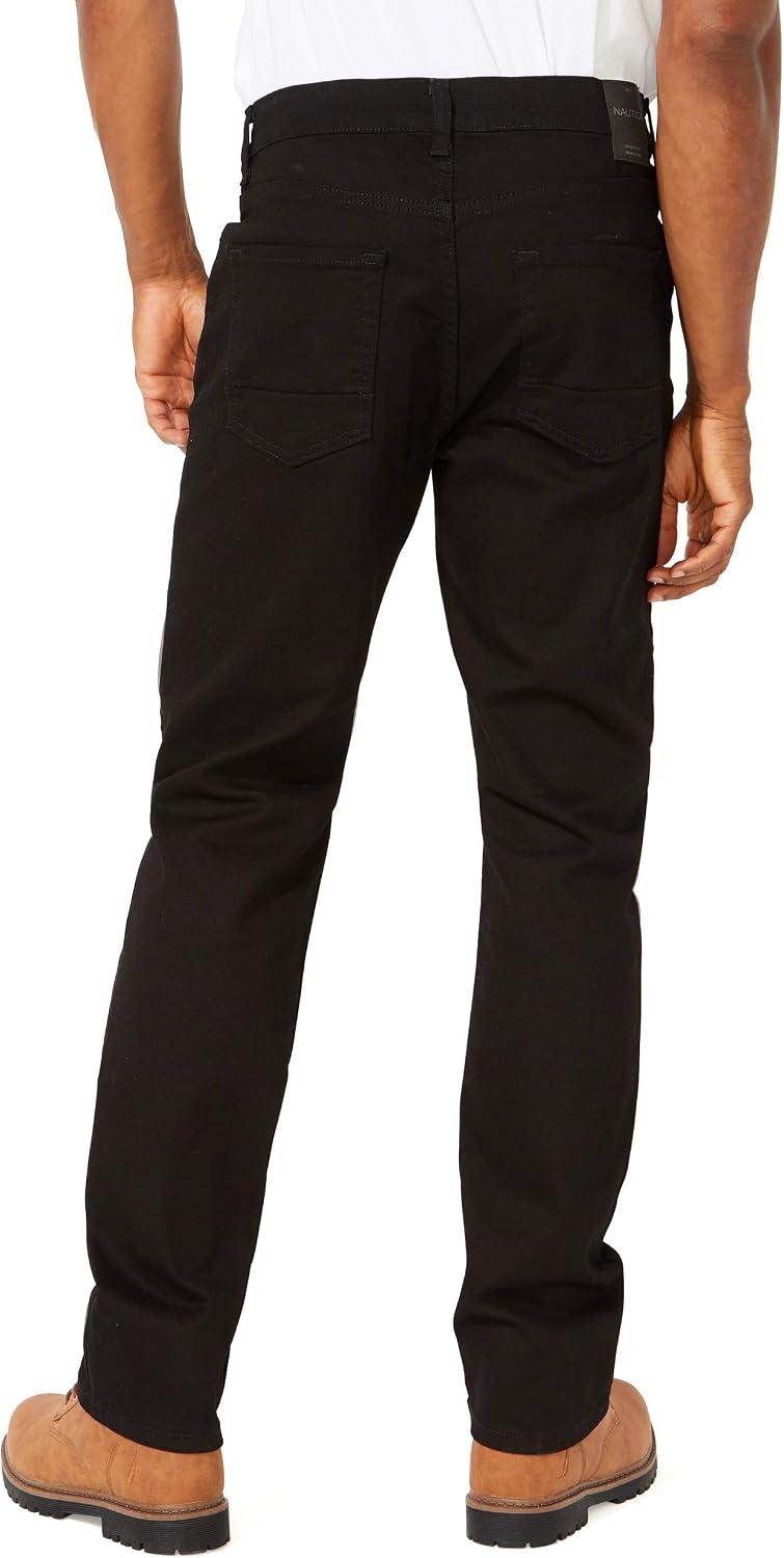 image:imageNautica Jeans Mens Straight Light Cross Hatch JeanBlack Ink Wash