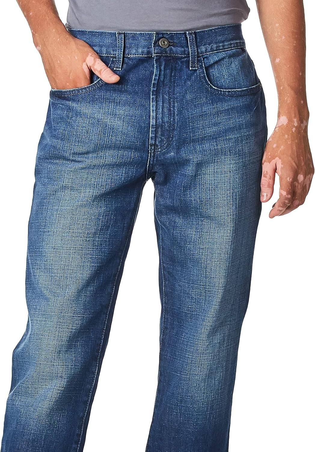 image:imageNautica Jeans Mens Straight Light Cross Hatch JeanMedium Sky Wash