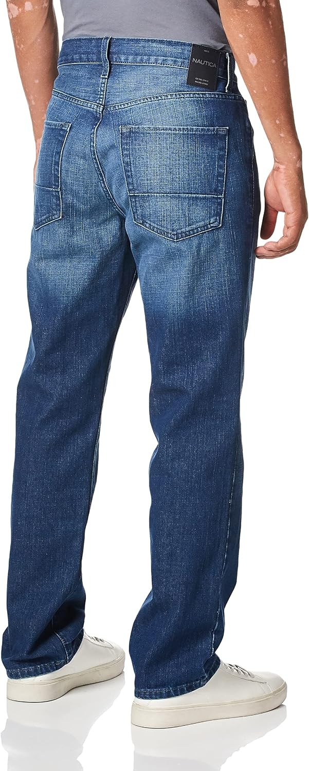 image:imageNautica Jeans Mens Straight Light Cross Hatch JeanMedium Sky Wash