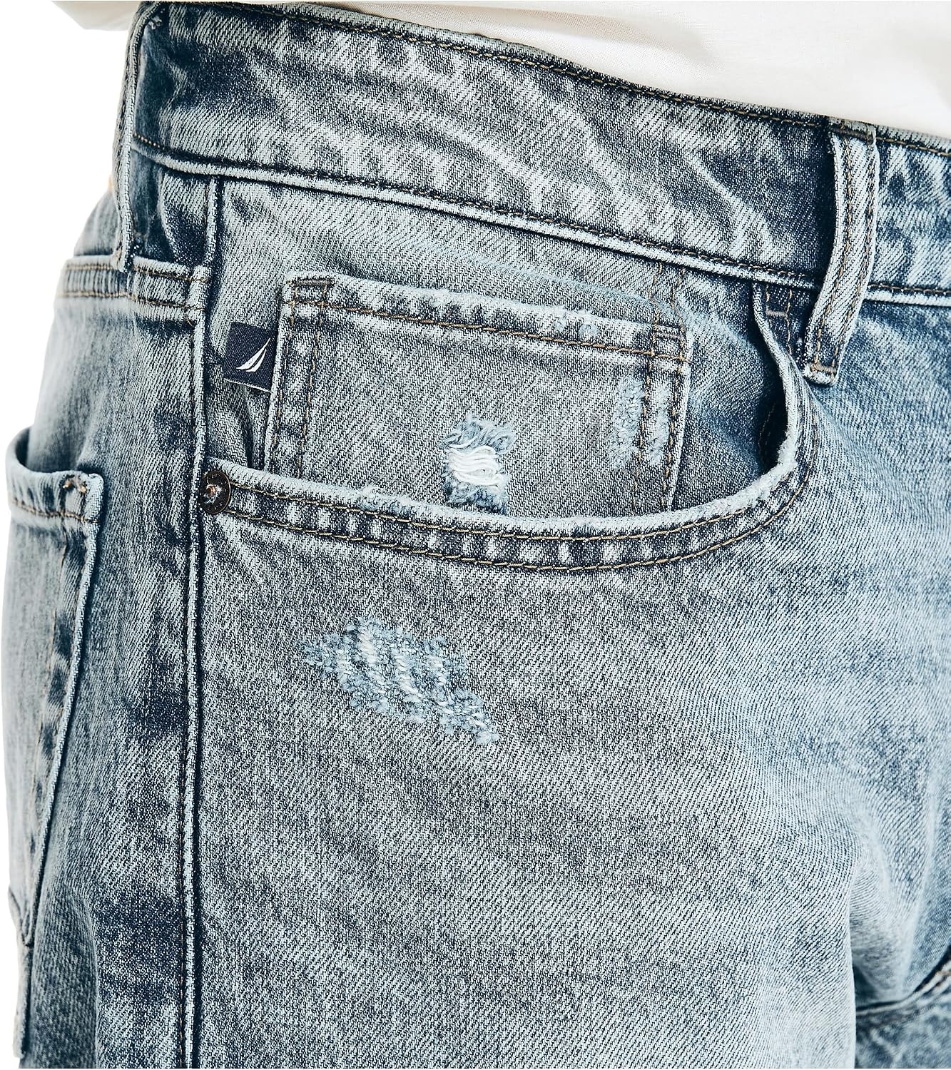 image:imageNautica Jeans Mens Straight Light Cross Hatch JeanMistylkshr