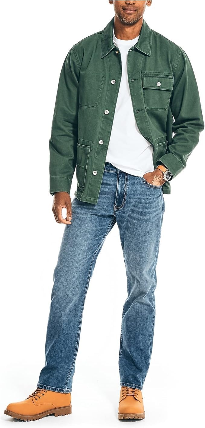 image:imageNautica Jeans Mens Straight Light Cross Hatch JeanOceaniawsh