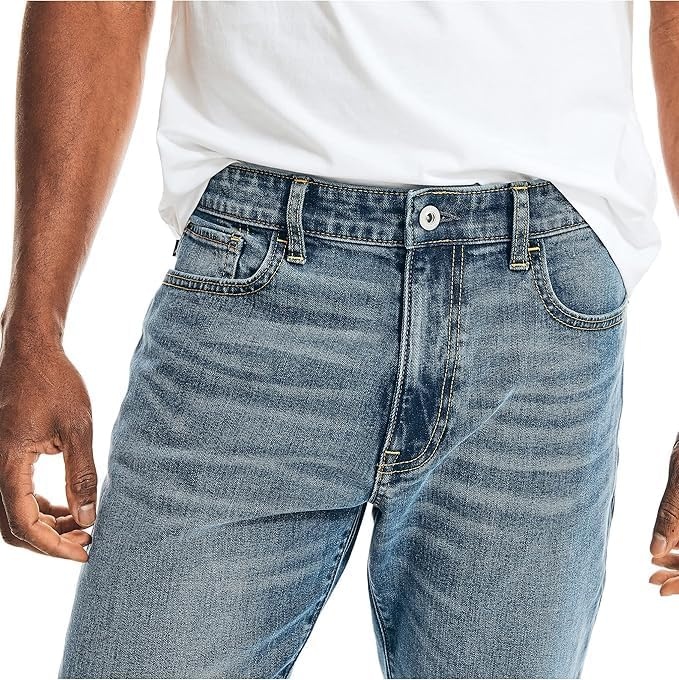 image:imageNautica Jeans Mens Straight Light Cross Hatch JeanOceaniawsh