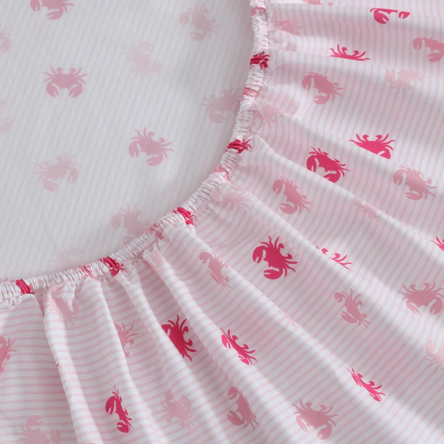 image:imageNautica Kids Twin XL Sheet Set UltraSoft Microfiber Bedding with Fully Elastic Fitted Sheet Coastal Kids Bed Set with Pillowcase Easy Care Bedding Caspian WhalesAxton Crab Pink