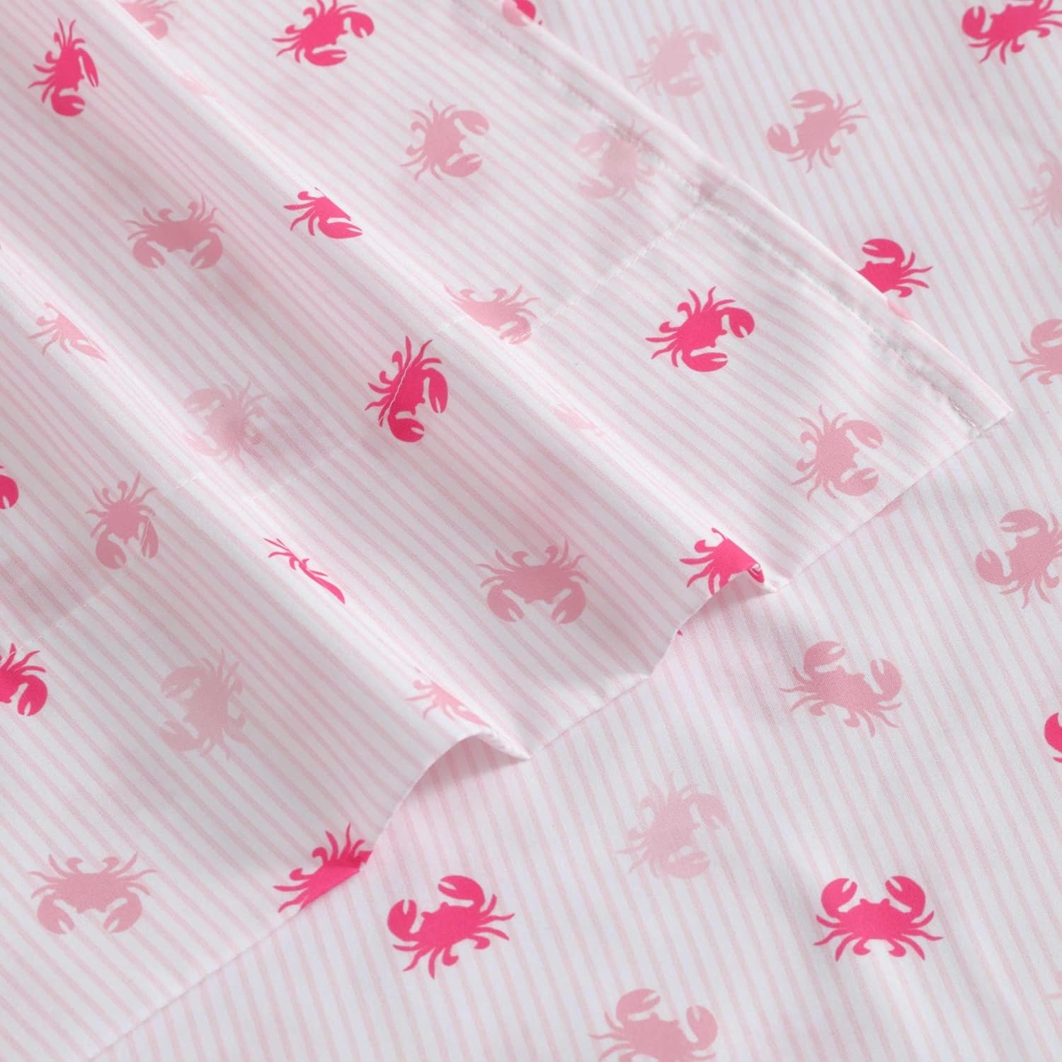 image:imageNautica Kids Twin XL Sheet Set UltraSoft Microfiber Bedding with Fully Elastic Fitted Sheet Coastal Kids Bed Set with Pillowcase Easy Care Bedding Caspian WhalesAxton Crab Pink