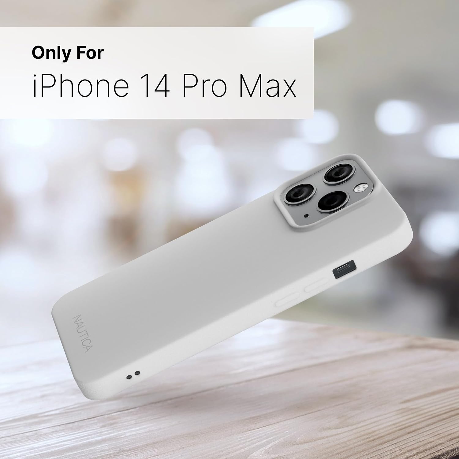 image:imageNautica Matte Phone Case for iPhone 14 Pro Max Case with UltraLight Slim Design SoftTouch Finish AntiScratch Shockproof Protective FullBody Phone CoverOff White