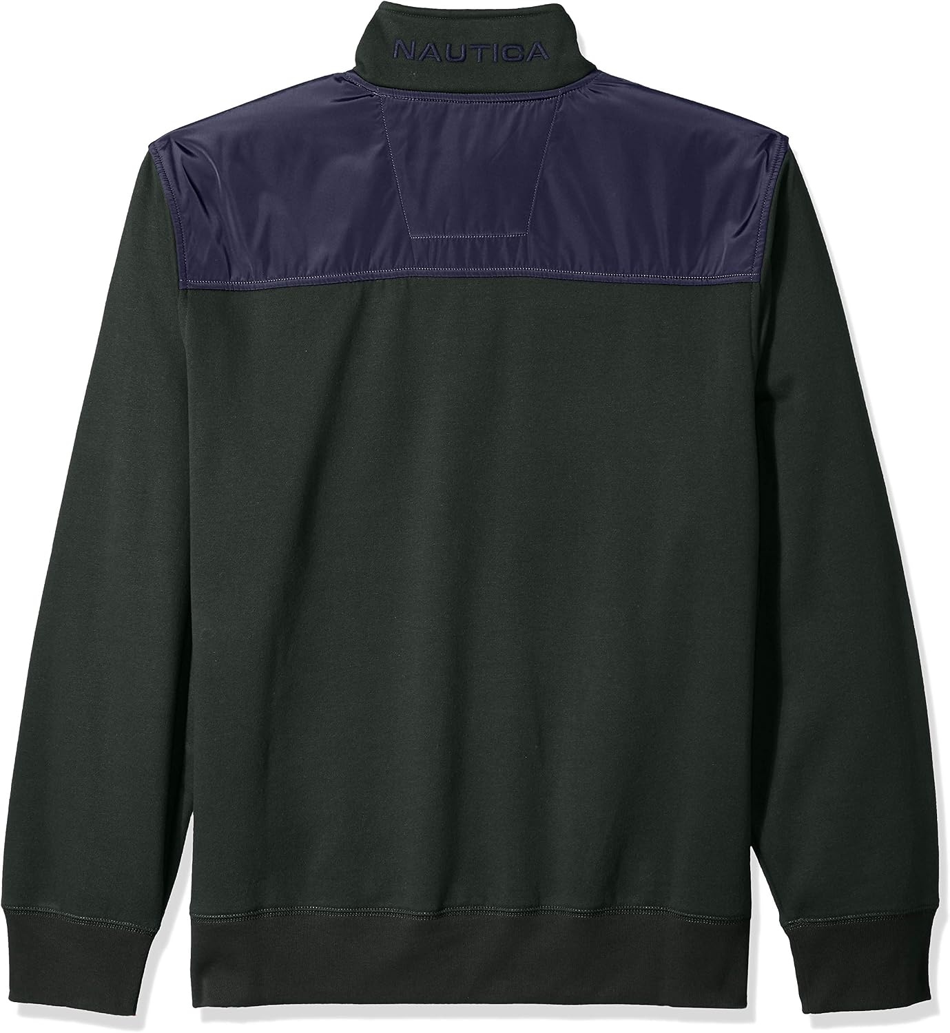image:imageNautica Mens 14 Zip Pieced Fleece SweatshirtKelp Seas