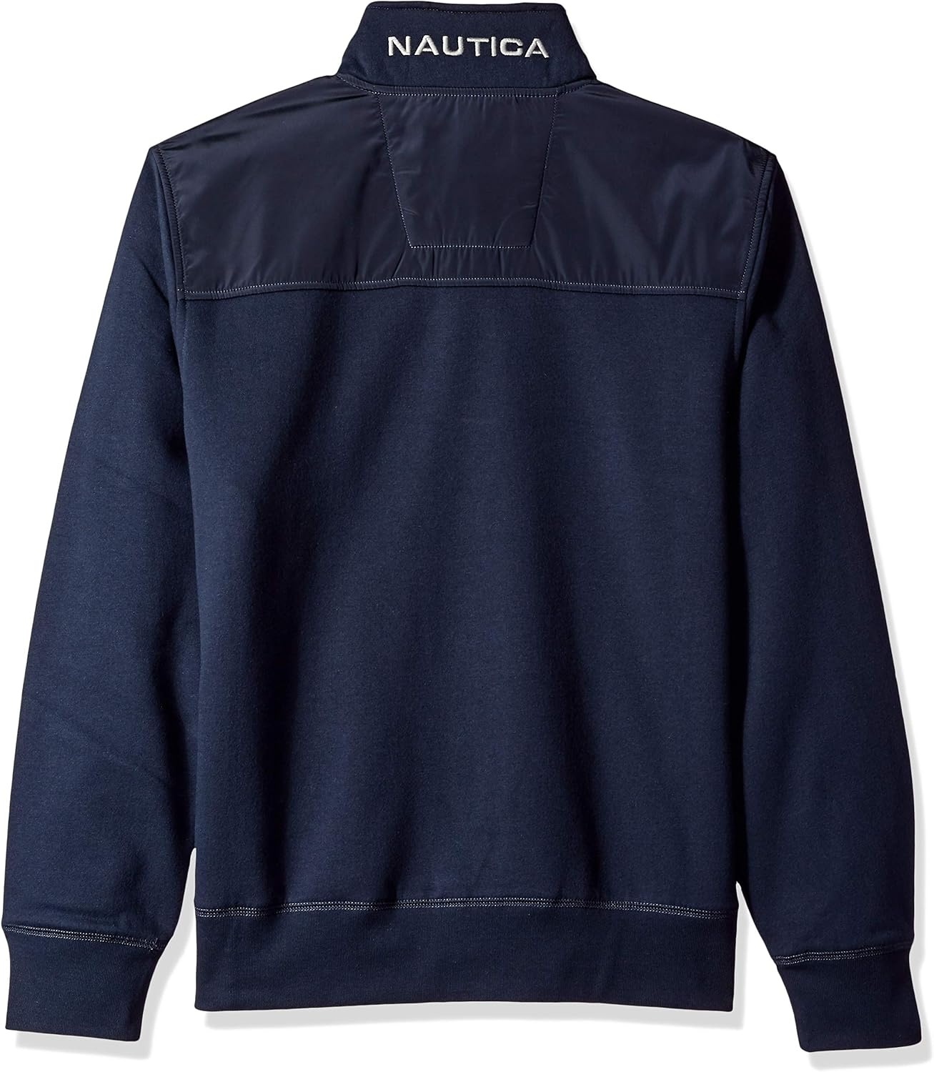 image:imageNautica Mens 14 Zip Pieced Fleece SweatshirtNavy