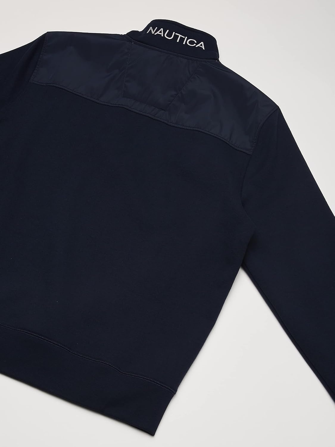 image:imageNautica Mens 14 Zip Pieced Fleece SweatshirtNavy