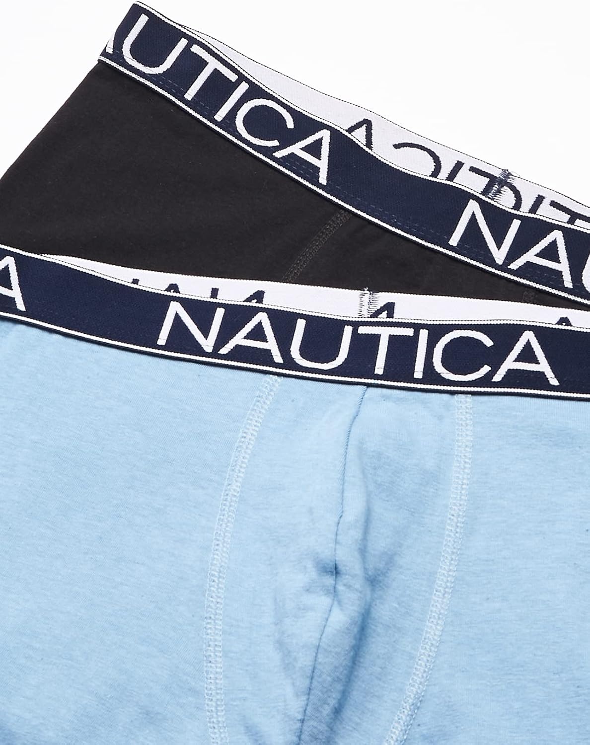 image:imageNautica Mens 3Pack Classic Cotton Stretch Boxer BriefsBlackAero BlueAnchor Print Aero Blue