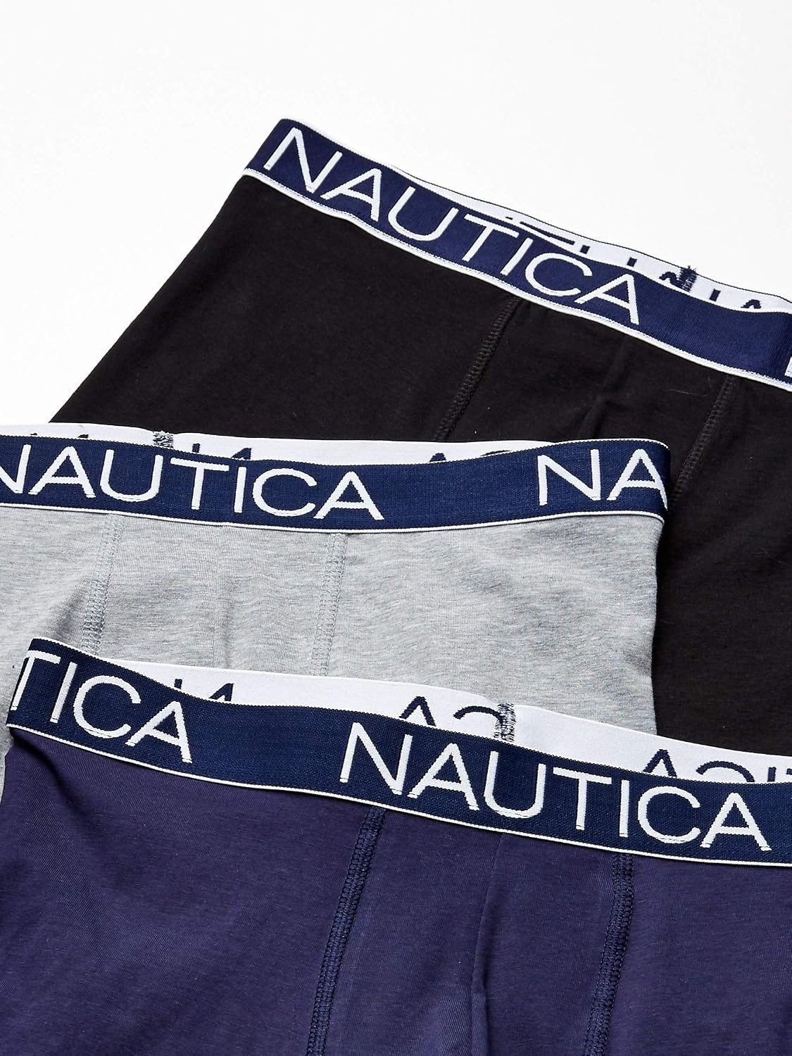 image:imageNautica Mens 3Pack Classic Cotton Stretch Boxer BriefsBlackPeacoatHeather Grey
