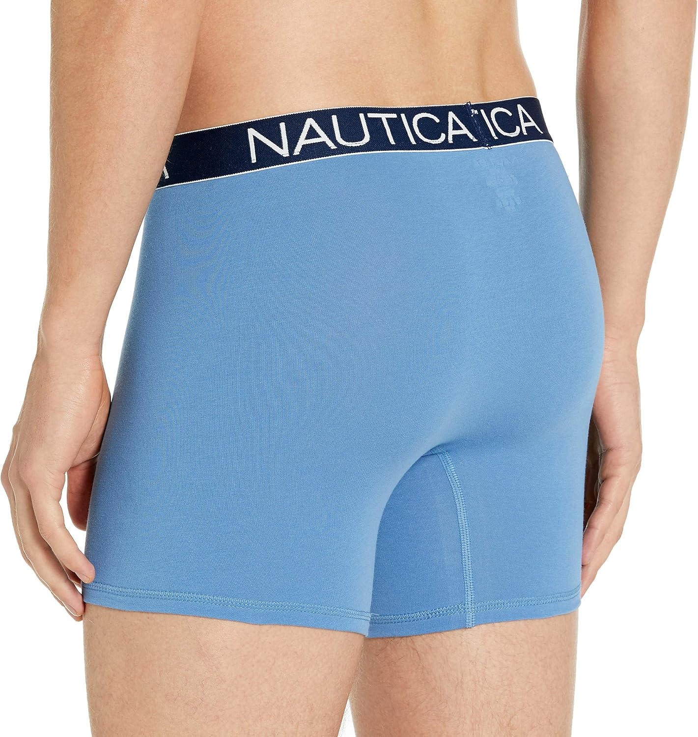 image:imageNautica Mens 3Pack Classic Cotton Stretch Boxer BriefsMonaco BlueRiviera BlueSails Nautica Red