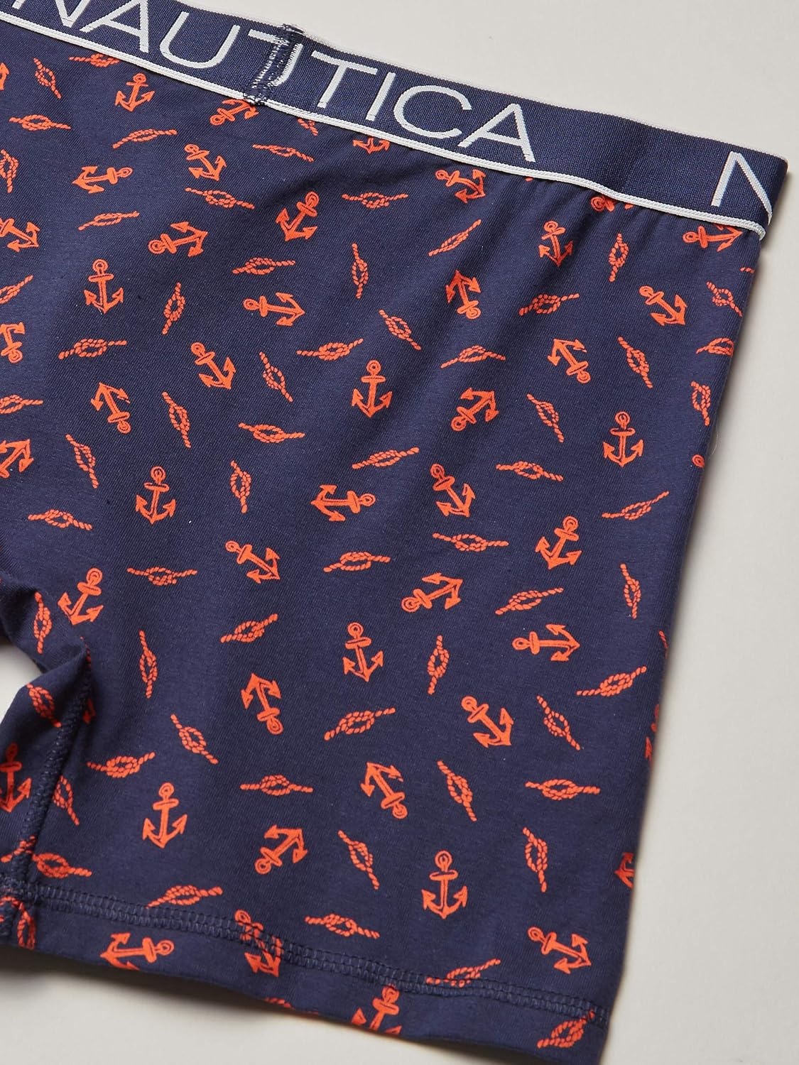 image:imageNautica Mens 3Pack Classic Cotton Stretch Boxer BriefsOrange PoppyAero BlueAnchor Peacoat