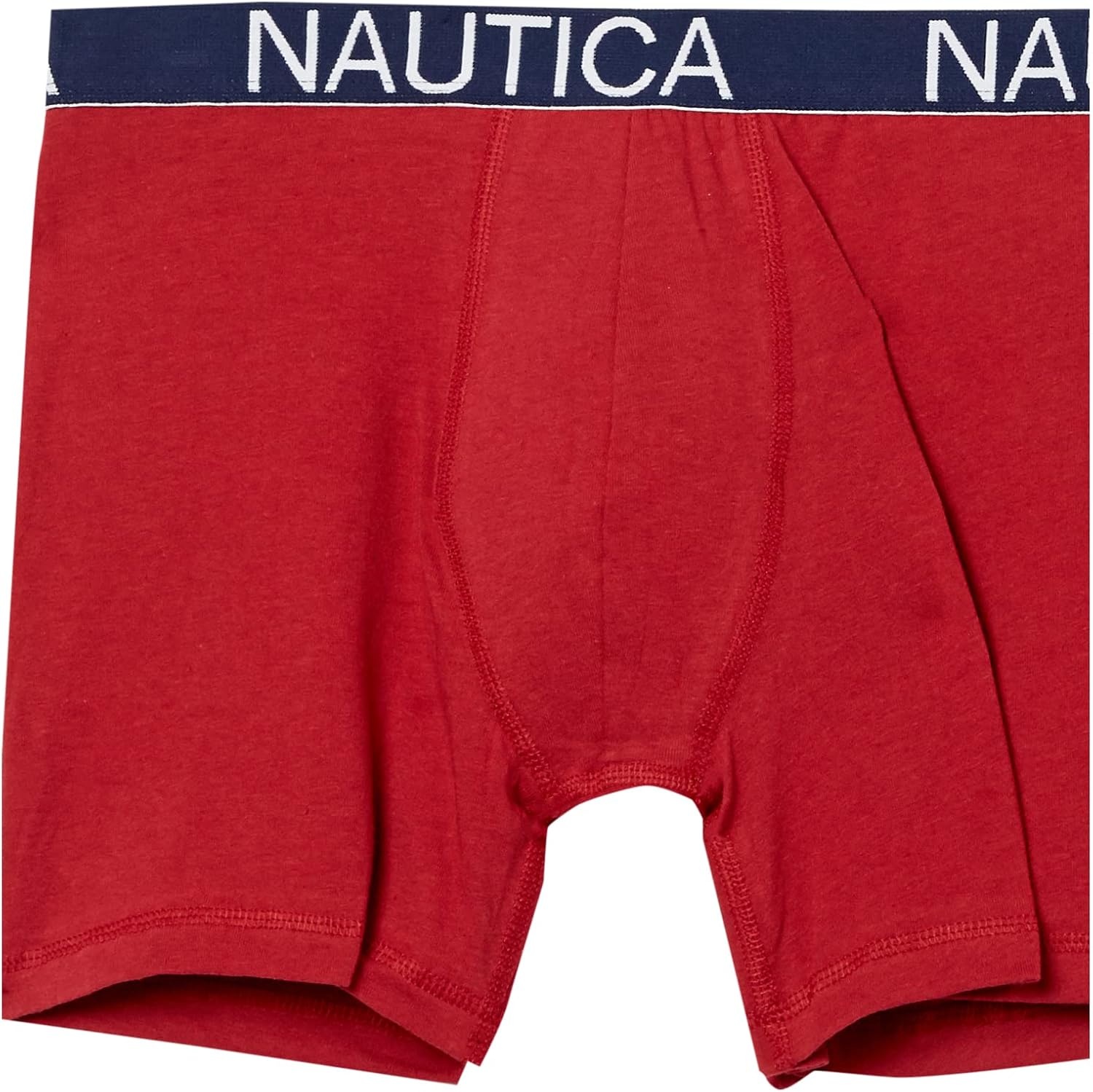 image:imageNautica Mens 3Pack Classic Cotton Stretch Boxer BriefsPeacoatHeather GreyNautica Red