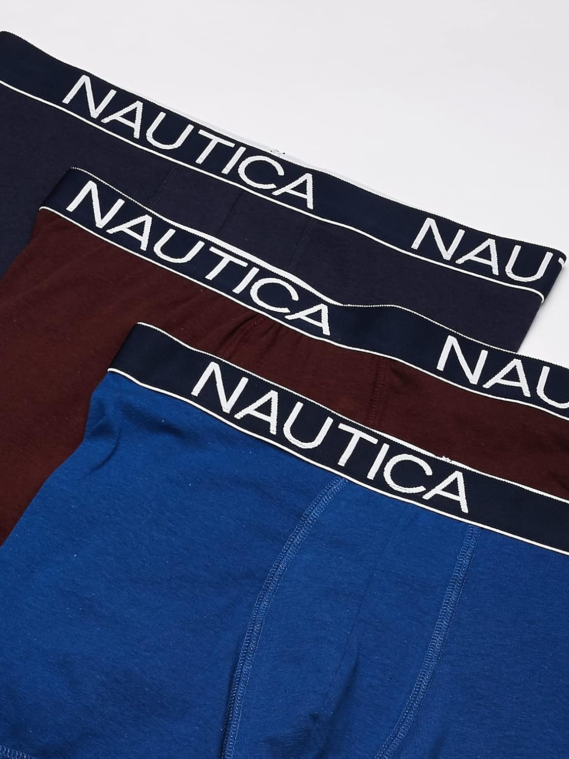image:imageNautica Mens 3Pack Classic Cotton Stretch Boxer BriefsPeacoatMonaco BlueTawny Port