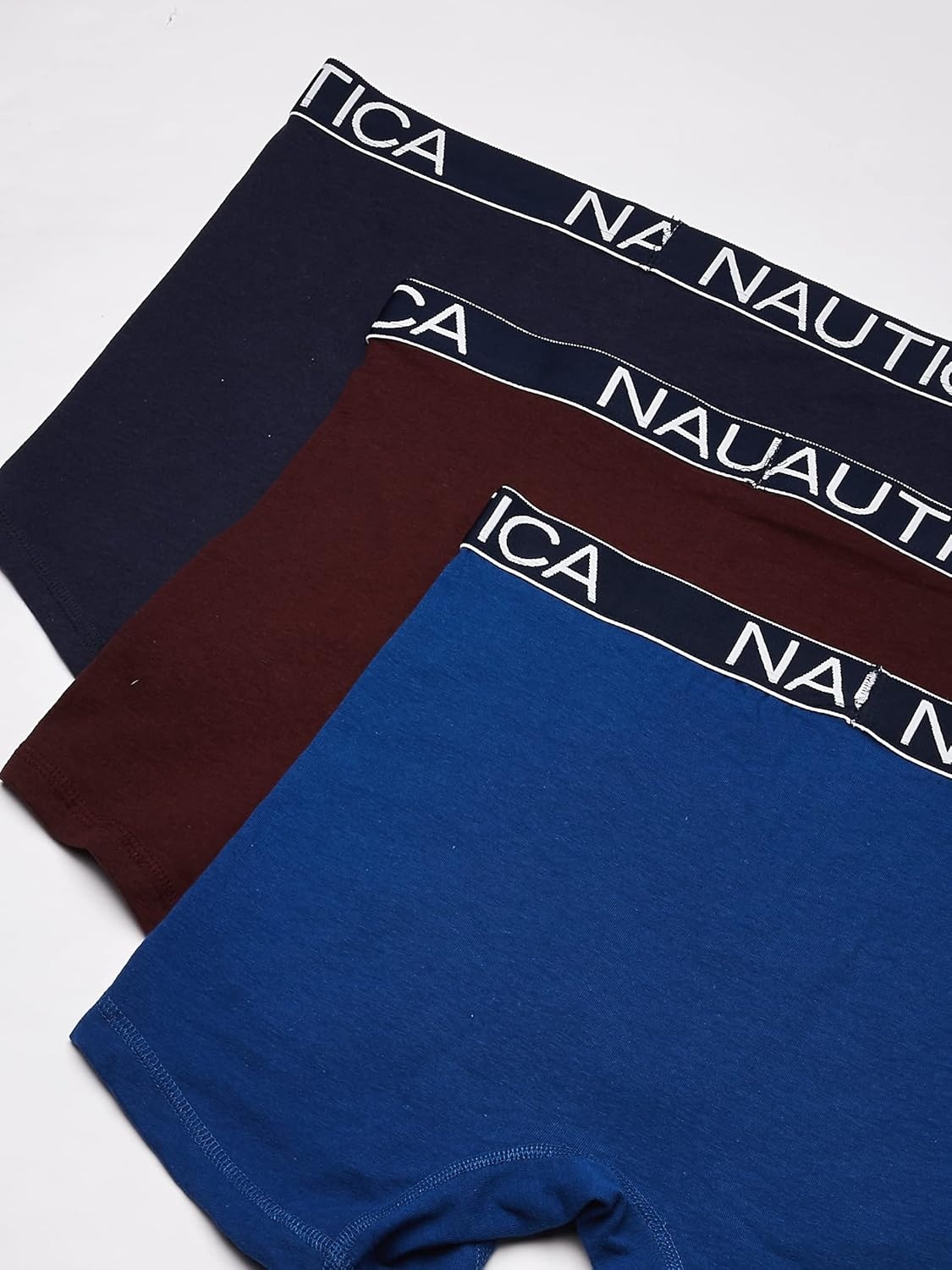 image:imageNautica Mens 3Pack Classic Cotton Stretch Boxer BriefsPeacoatMonaco BlueTawny Port