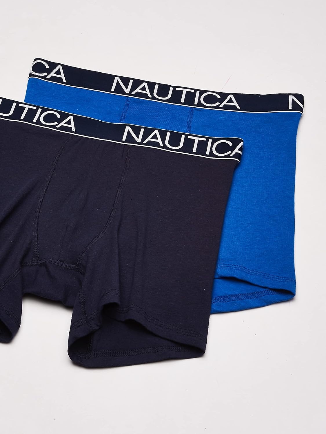 image:imageNautica Mens 3Pack Classic Cotton Stretch Boxer BriefsSea CobaltPeacoatSail Print Nautica Red