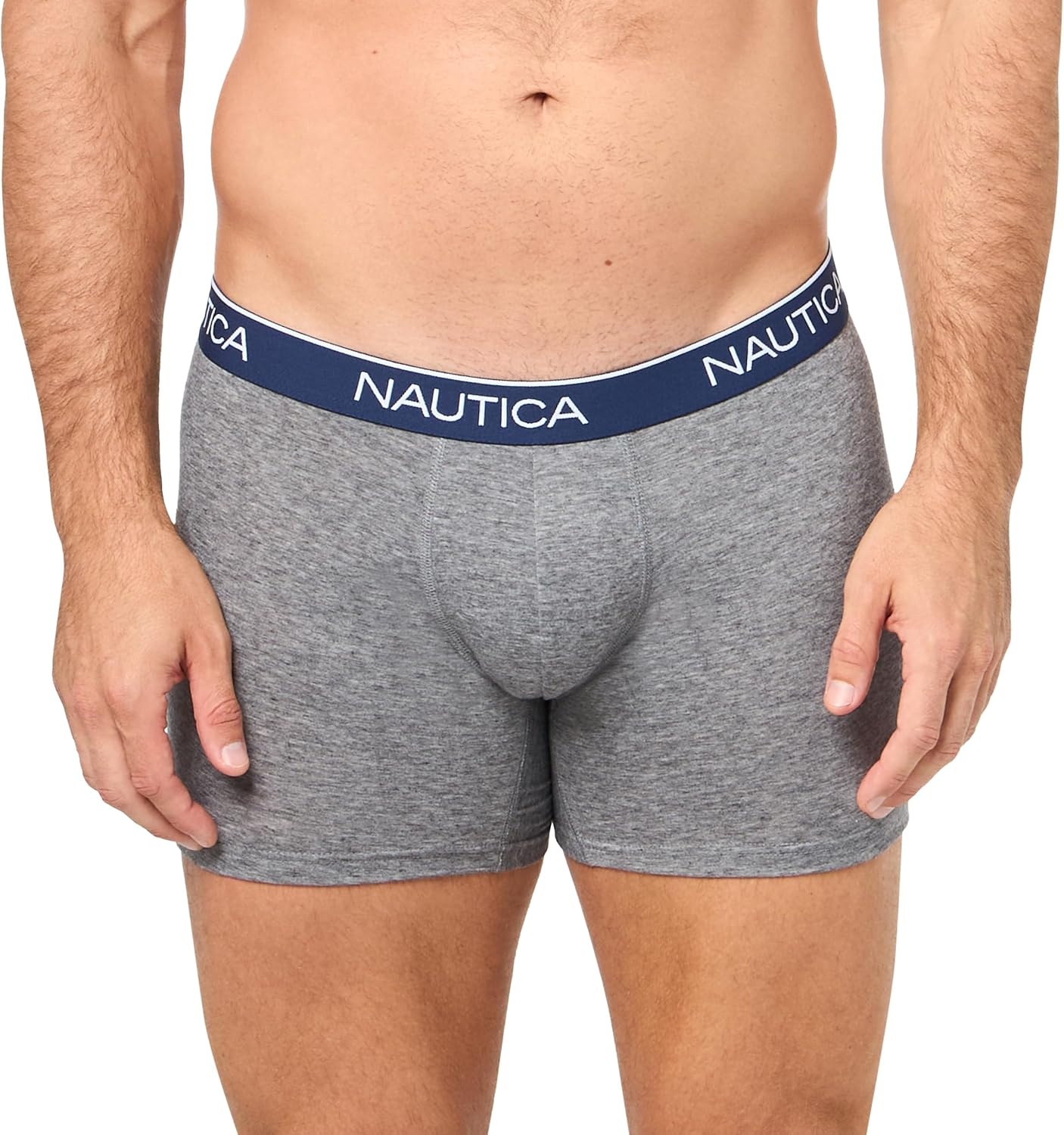 image:imageNautica Mens 4 Pack Heather Stretch Boxer Briefs2blackCharcoalHeather Grey