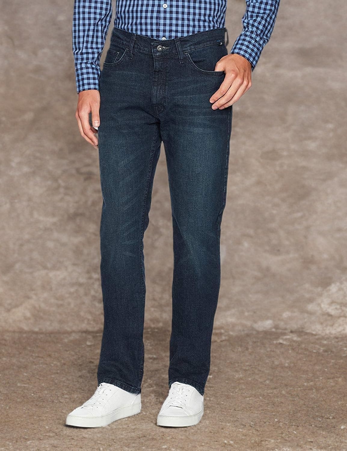 image:imageNautica Mens 5 Pocket Straight Fit Stretch JeanJeansPure Adriatic Sea