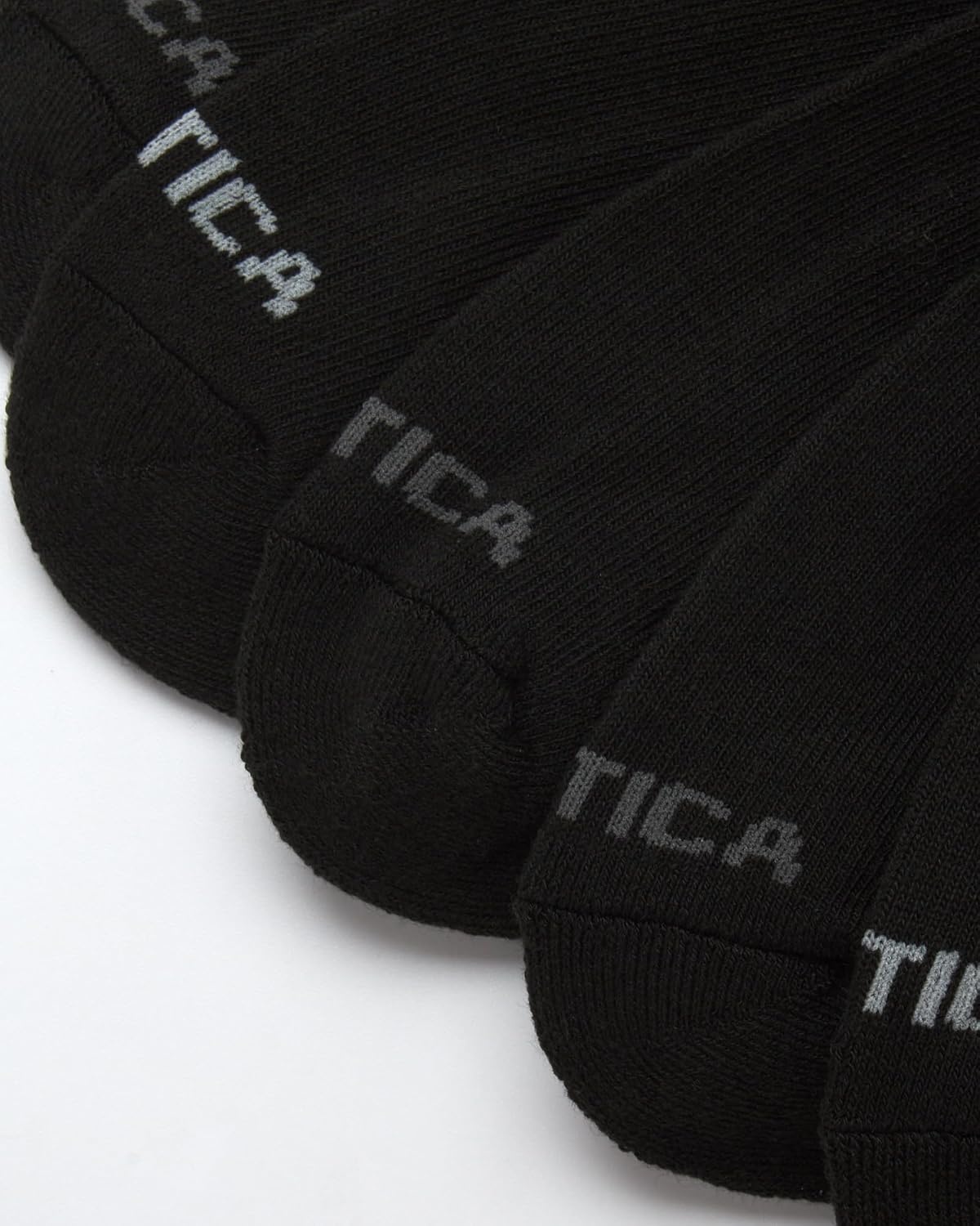 image:imageNautica Mens Athletic Crew Socks 5 Pack Moisture Wicking Cushioned Athletic Socks for Men with Reinforced Seams 6125All Black