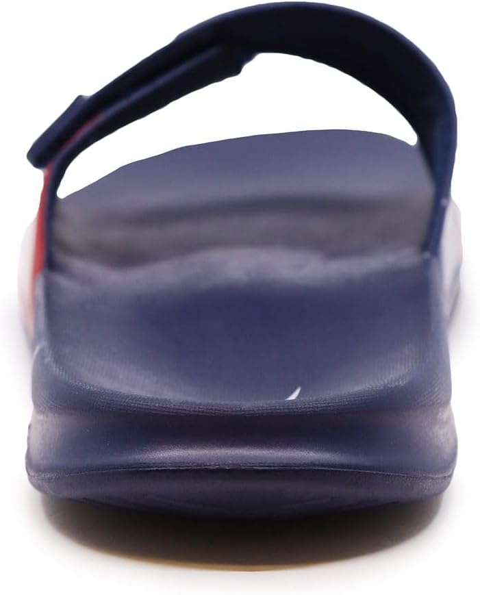 image:imageNautica Mens Athletic Slide Sandal Adjustable Straps Comfort SlipOnBower 2navyWhiteRed