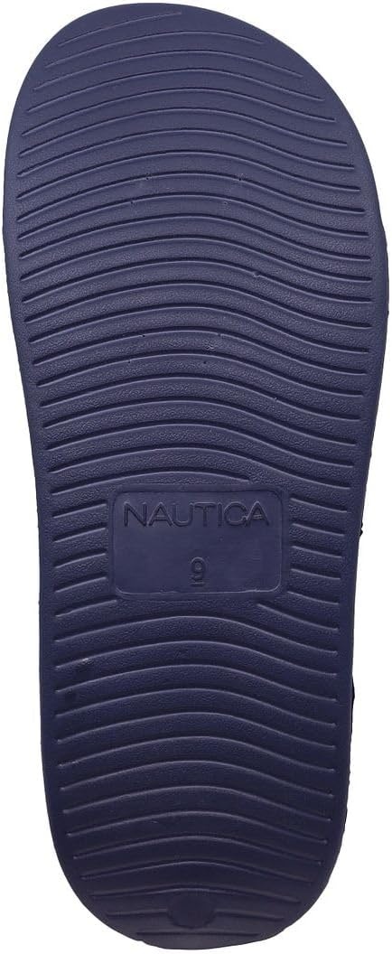 image:imageNautica Mens Athletic Slide Sandal Adjustable Straps Comfort SlipOnBower 2navyWhiteRed