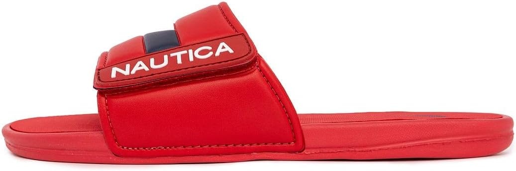 image:imageNautica Mens Athletic Slide Sandal Adjustable Straps Comfort SlipOnRed