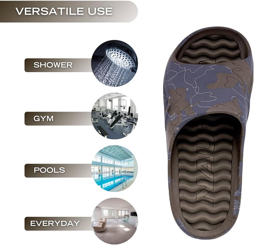 image:imageNautica Mens Athletic Slides Sport Shower Sandals for Indoor amp Outdoor Lightweight Durable and ComfortableCamo