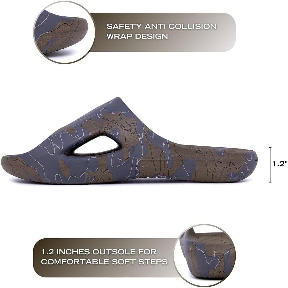 image:imageNautica Mens Athletic Slides Sport Shower Sandals for Indoor amp Outdoor Lightweight Durable and ComfortableOlive