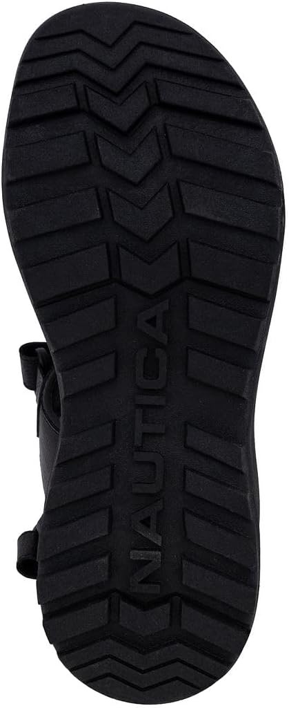image:imageNautica Mens Athletic Sport Sandals Adjustable Strap Comfortable OpenToe Hiking amp Walking Sandals with Cushioned SoleBlack