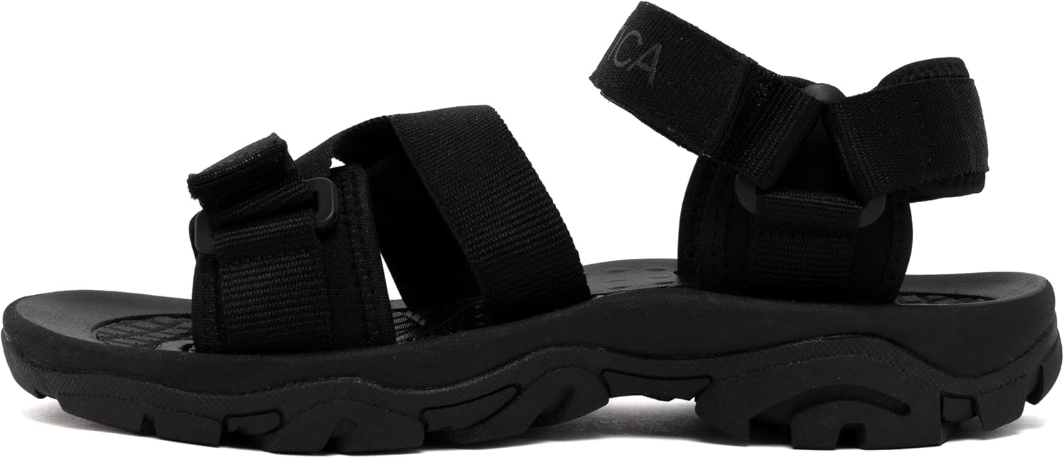 image:imageNautica Mens Athletic Sport Sandals Adjustable Strap Comfortable OpenToe Hiking amp Walking Sandals with Cushioned SoleBlackbrayden