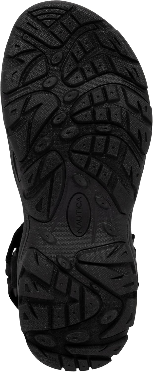 image:imageNautica Mens Athletic Sport Sandals Adjustable Strap Comfortable OpenToe Hiking amp Walking Sandals with Cushioned SoleBlackbrayden