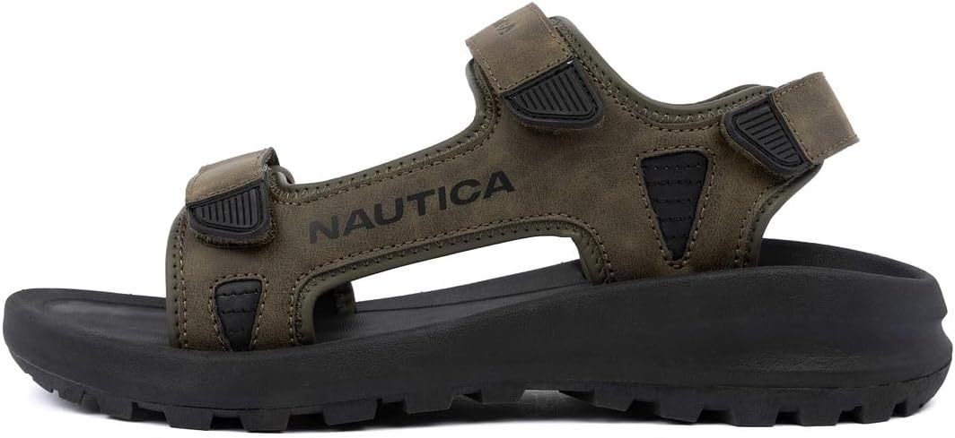 image:imageNautica Mens Athletic Sport Sandals Adjustable Strap Comfortable OpenToe Hiking amp Walking Sandals with Cushioned SoleOlivechisholm
