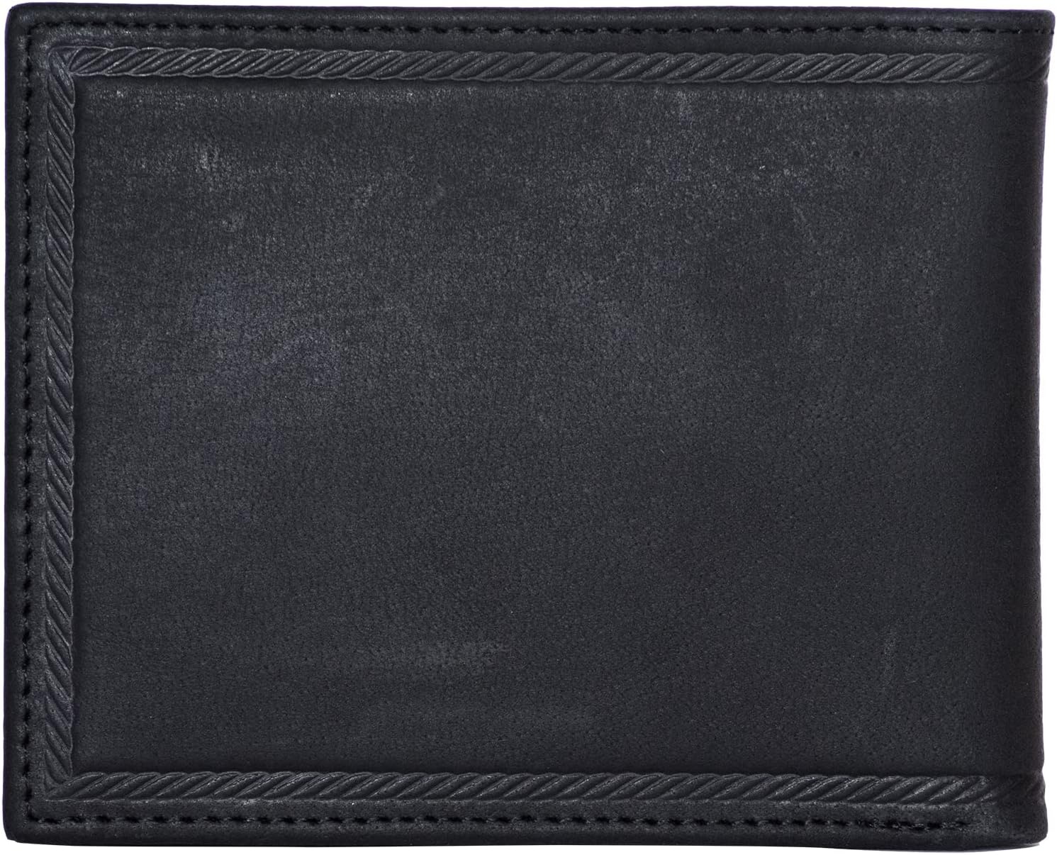 image:imageNautica Mens Bifold Leather Wallet RFID Blocking ID Window Card Slots Organization Durable StylishEmbossed Leather Black