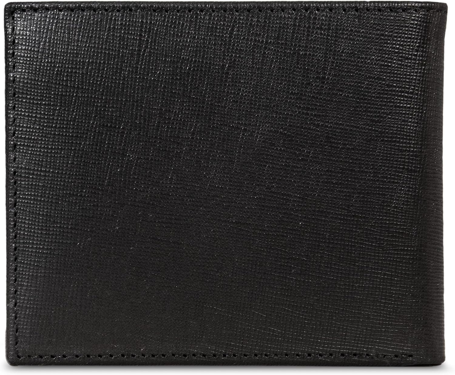 image:imageNautica Mens Bifold Leather Wallet RFID Blocking ID Window Card Slots Organization Durable StylishSaffiano Black