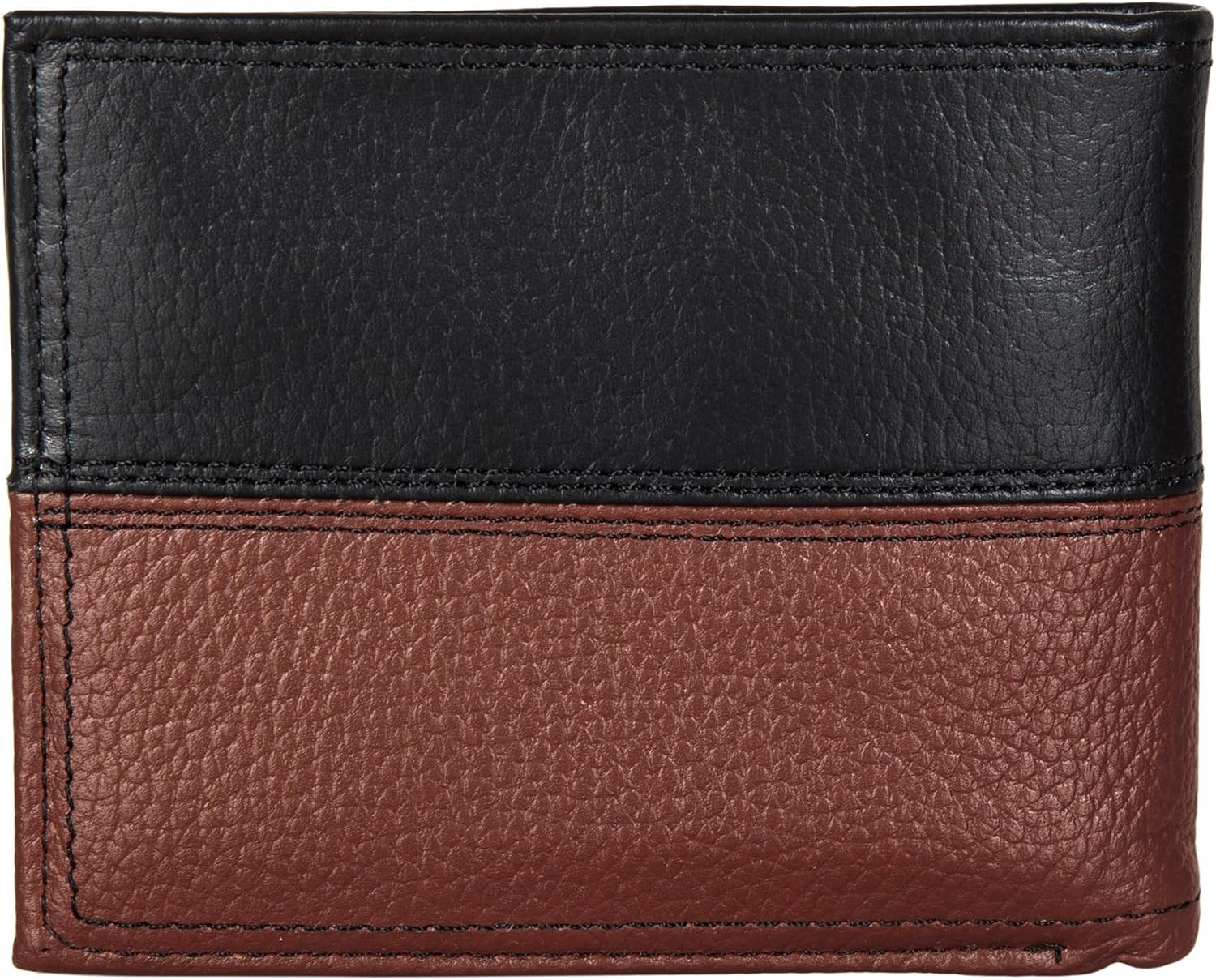 image:imageNautica Mens Bifold Leather Wallet RFID Blocking ID Window Card Slots Organization Durable StylishTwo Tone BlackCognac