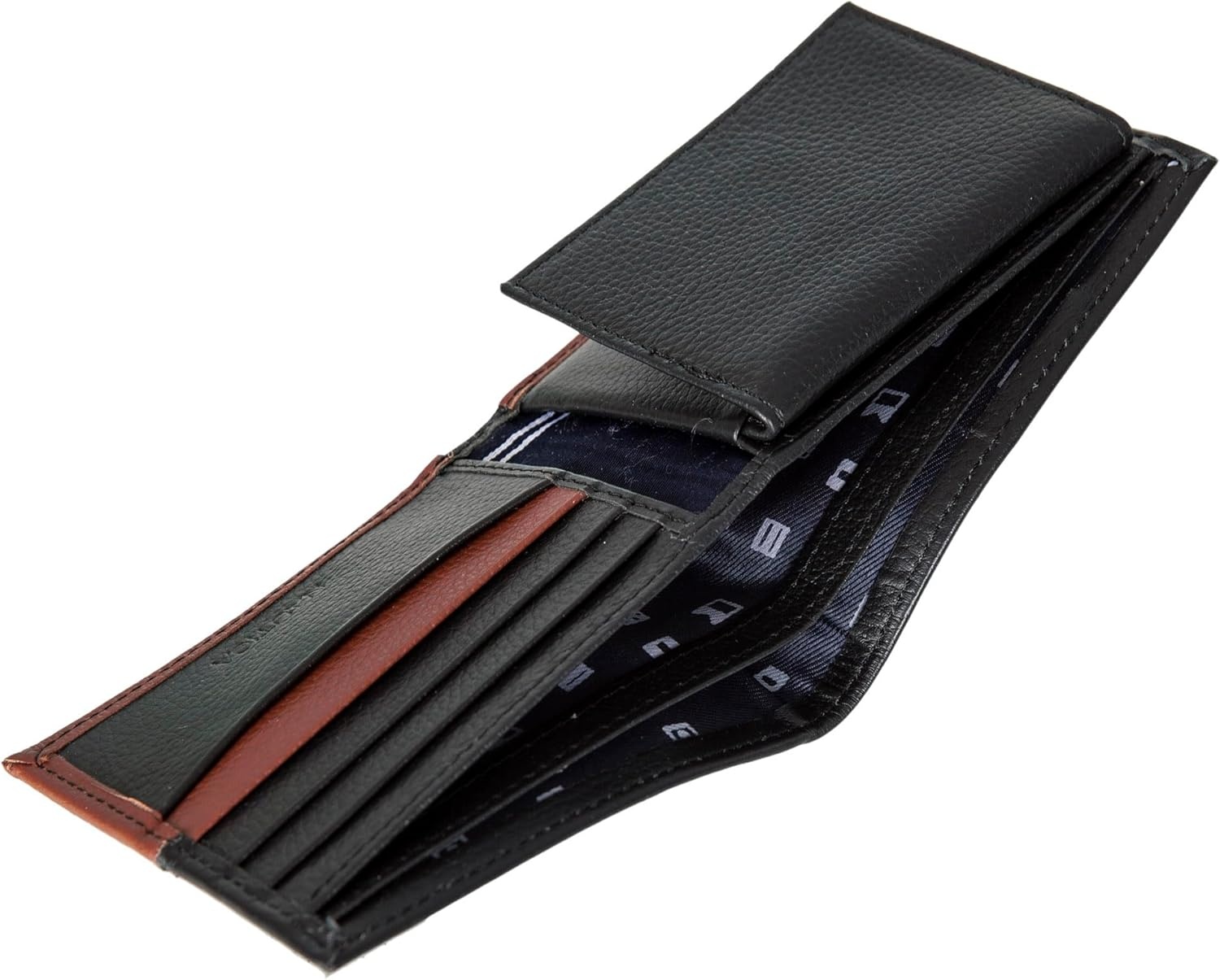image:imageNautica Mens Bifold Leather Wallet RFID Blocking ID Window Card Slots Organization Durable StylishTwo Tone BlackCognac